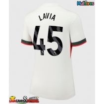 Camisa de Futebol Chelsea Romeo Lavia #45 Equipamento Secundário Mulheres 2025-26 Manga Curta